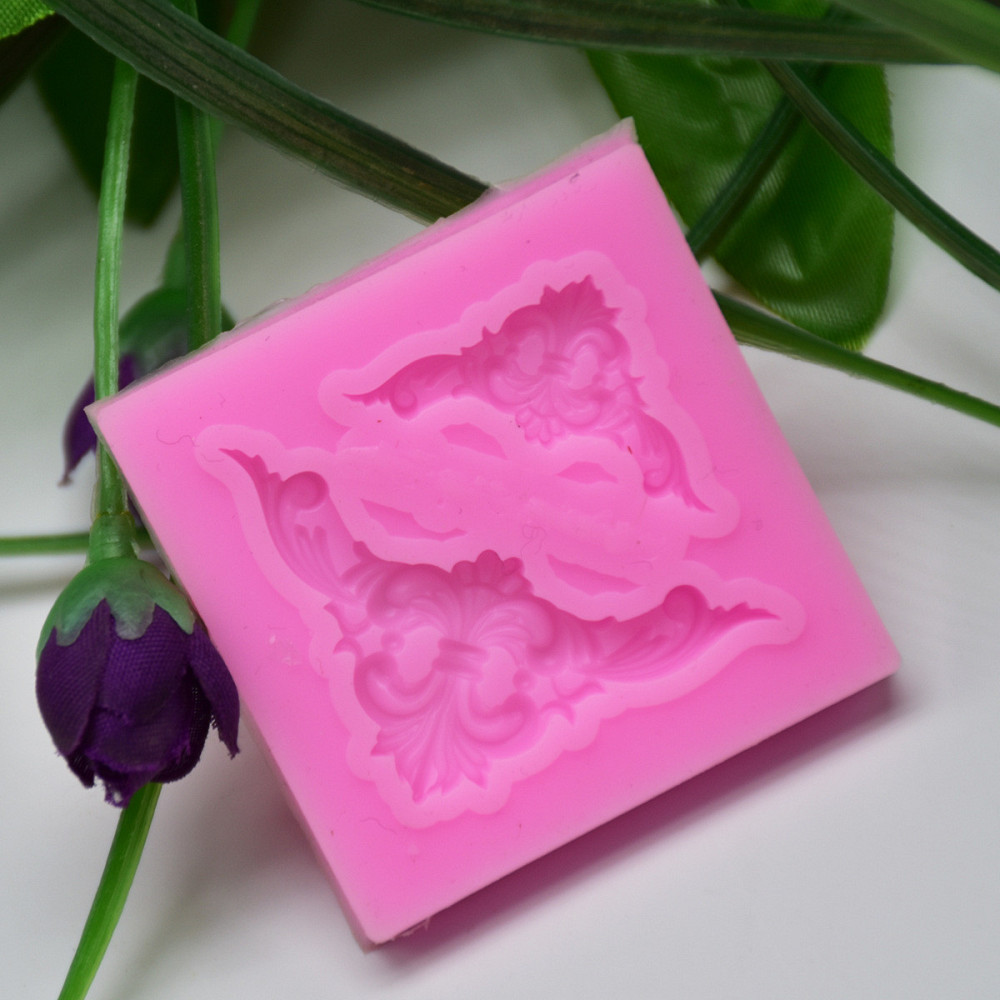 Молд силіконовий маленький Вінтажний візерунок 40 на 40 мм рожевий Київ - фото 5