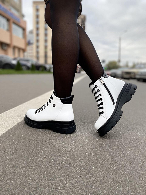 Без бренда Жіночі черевики ASTINI білі шкіра натуральна зимові (5178) Коломия - фото 8