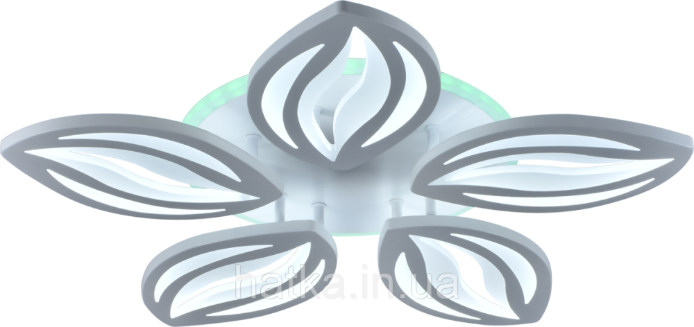 Люстра стельова світлодіодна VALESO 5 плафонів LED 64W RGB Білий Метал Акрил LI8515/5 Київ - фото 3