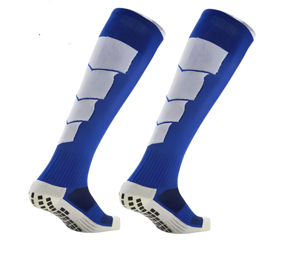 Гетры футбольные с антискользящим покрытием на подошве CZST-319 синие,размер S Каменец-Подольский