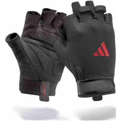 Перчатки для фитнеса Adidas Essential Training Gloves ADGB-15001RD чорний, червоний S (885652025843) Винница