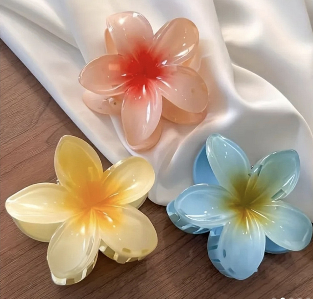 Заколка-крабік квітка 6 см Смела - изображение 3