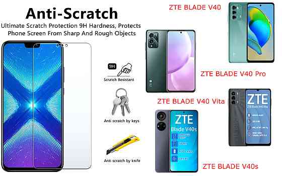 Захисне скло NeoGlass для ZTE BLADE V40, V40 Pro, V40 Vita, V40s – надпрозоре та стійке Київ