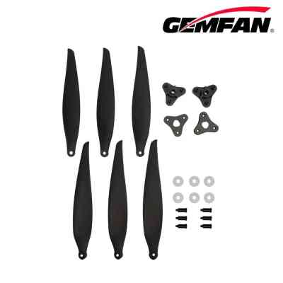 Пропелер для дрона Gemfan F1510 Folding 3 Blade Glass Fiber Nylon - Black 1CW + 1CCW (PMGNF1510-3A2) Вінниця