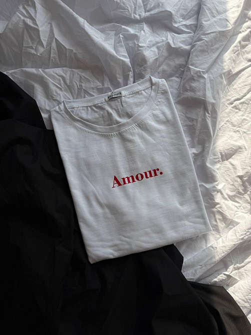 Женская базовая оверсайз футболка AMOUR из турецкого кулира Одесса - изображение 8