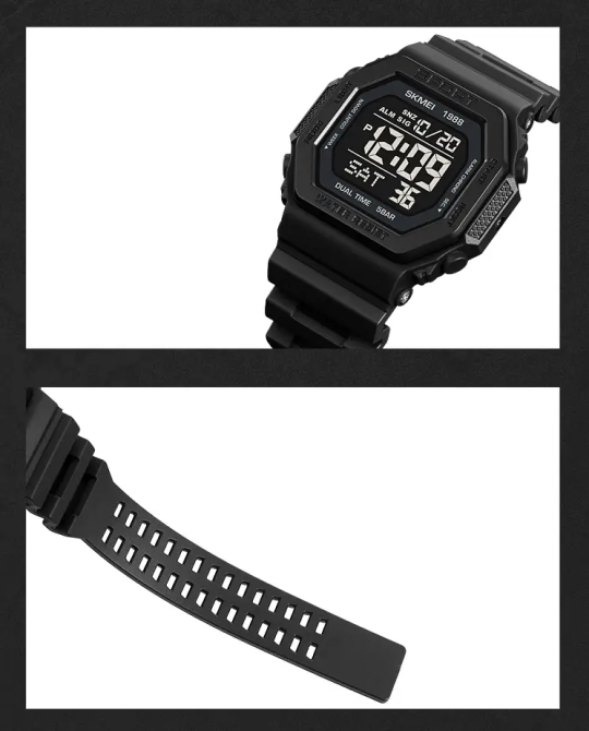 Чоловічий спортивний годинник Skmei 1988 (Чорний) Київ - фото 7