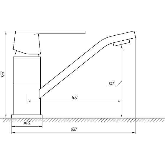 Змішувач для умивальника Globus Lux Laguna GLA-0203MQ-7-WHITE Тернопіль