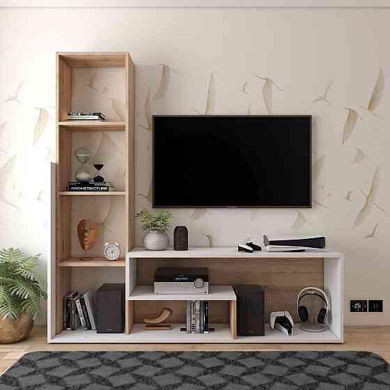 Стінка у вітальню Doros Етану 150х30х150 см Дуб артизан/Білий (DRS-011335) Дніпро