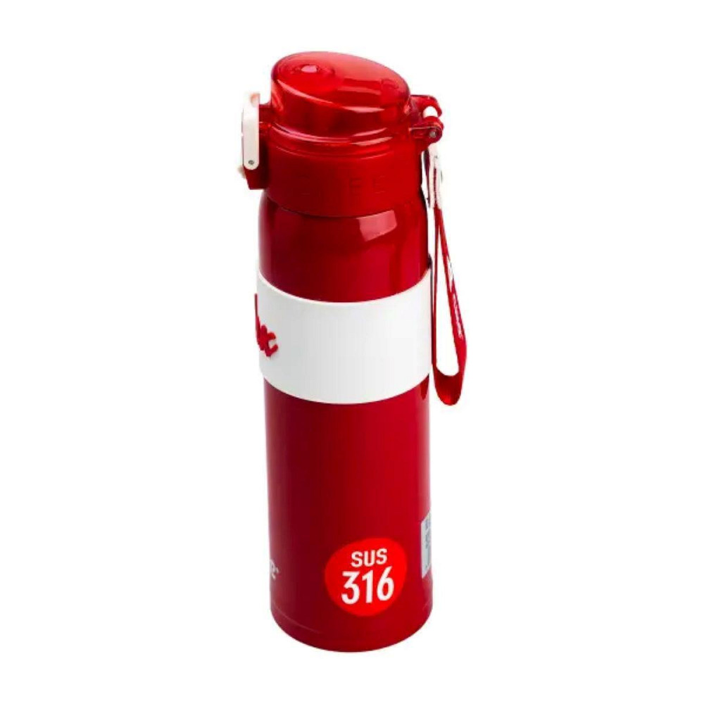 Термос Relax 520 мл с поилкой, Красный Киев - изображение 1