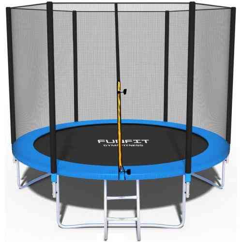 Батут Funfit 8ft (252см) синий с внешней сеткой Киев