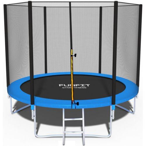 Батут Funfit 8ft (252см) синій з зовнішньою сіткою Київ - фото 1