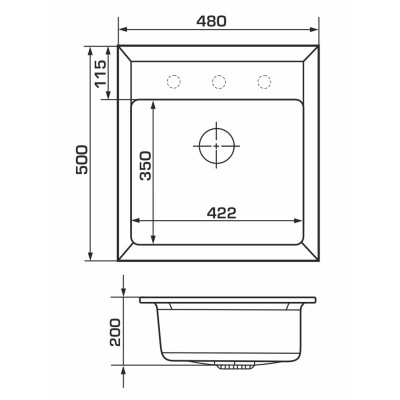Мойка кухонная GRANADO MERIDA avena (gr0302) Винница - изображение 6