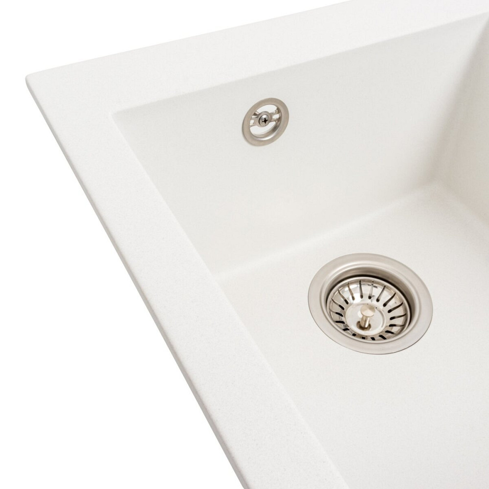 VALESO Гранітна мийка для кухні VALESO SOKIL 4150 матова Білосніжна Коломия - фото 18