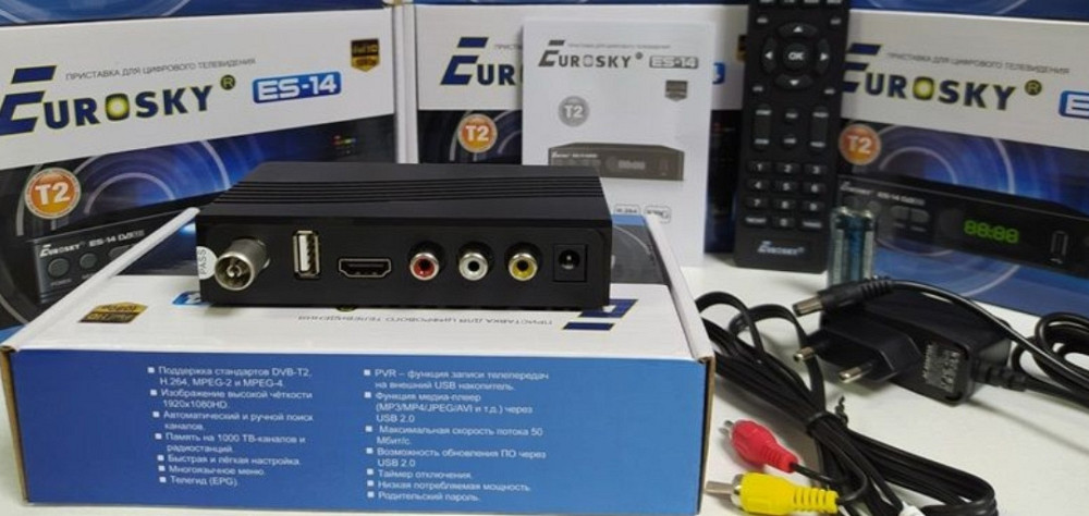 Приставка Т2 тюнер ресивер приемник EuroSky ES-14 DVB-T/T2/C IPTV YTV. Харьков - изображение 5