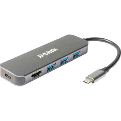 Концентратор D-Link USB-C 3xUSB3.0, 1xUSB-C, 1xHDMI (DUB-2333) Вінниця
