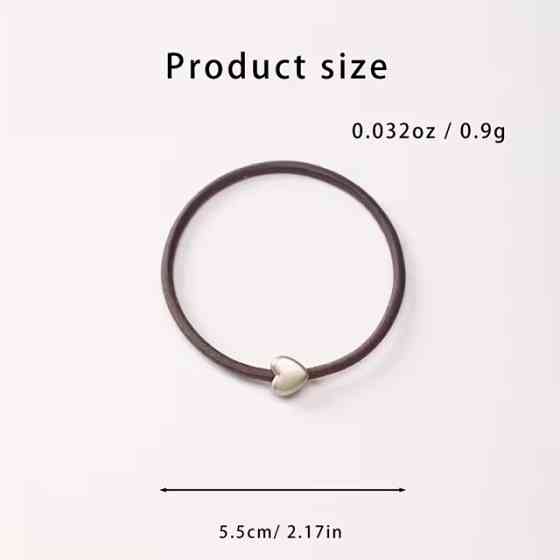 Резинки для волос с сердечком – набор 15 шт, эластичные Киев