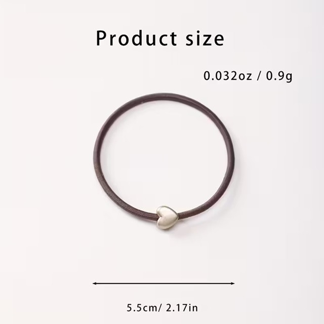 Набір резинок для волосся з металевим сердечком – 15 штук, м’які еластичні гумки Київ - фото 2