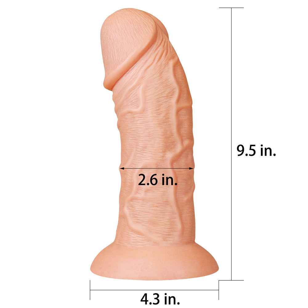 Фалоімітатор - King-Sized Realistic Curved Dildo 9.5" Flesh Sex Aura Київ - фото 3