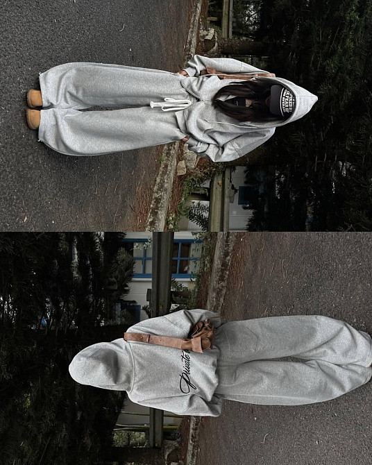 Женский прогулочный оверсайз костюм двойка: кофта и штаны двунитка Одесса - изображение 6