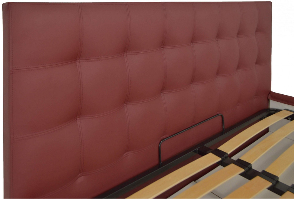 Ліжко Двоспальне Chester New VIP 160 х 200 см Fly 2223 З додатковою металевою цільнозварною рамою Бордовий Дніпро - фото 9