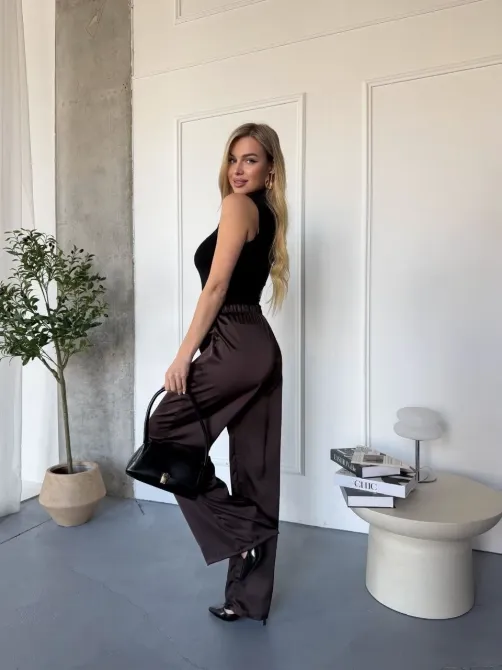Шовкові жіночі брюки прямого крою Одеса - фото 13