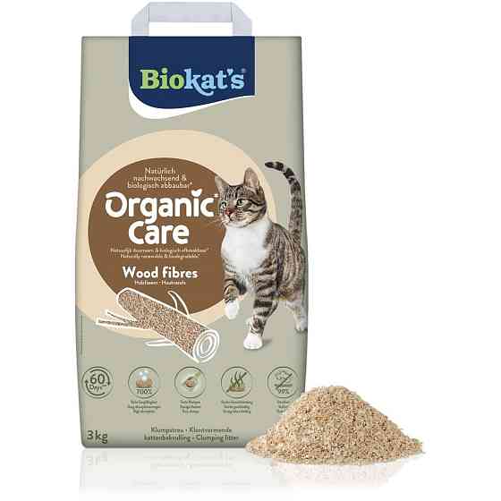 Наповнювач деревний Biokats для котячого туалету Organic Care 8л/3кг Киев