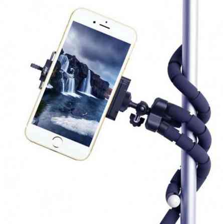 Гибкий мини штатив, тренога "осьминог" для смартфона и экшн-камеры с держателем для телефона Київ