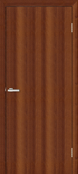 Міжкімнатні двері Оміс Глухе гладке Горіх Екошпон 900х2000 мм Київ - фото 1