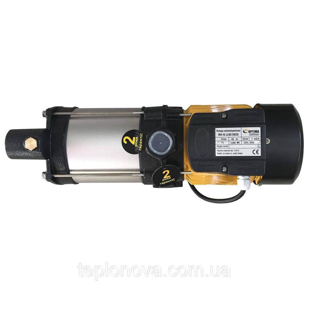 Насос відцентровий багатоступеневий Optima MH-N 1100INOX 1,1 кВт неірж, колеса Чернівці - фото 3