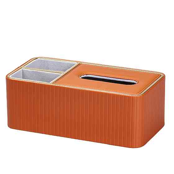 Салфетница на стол из эко-кожи с двумя отделениями 27 х 13.5 х 10 см Коричневый HPDY9291BR Киев