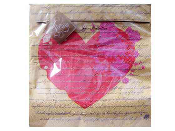 Дизайнерська серветка (ЗЗХЗЗ, 20 шт.) Luxy Класична любов (143) (1 пачка) Харків