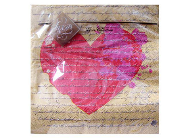 Дизайнерська серветка (ЗЗХЗЗ, 20 шт.) Luxy Класична любов (143) (1 пачка) Харків - фото 1
