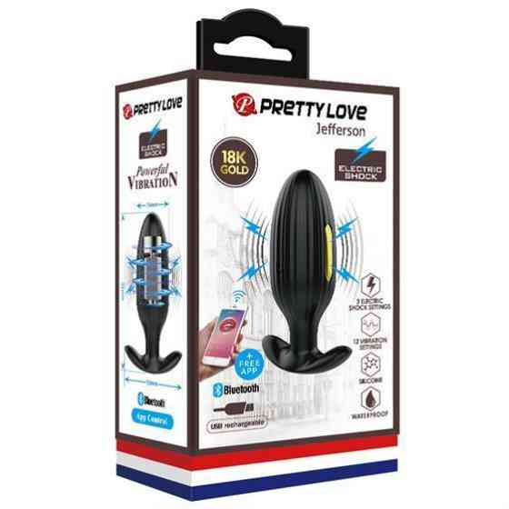 Анальна пробка - Pretty Love Jefferson Anal Plug Black (App) Sex Aura Київ