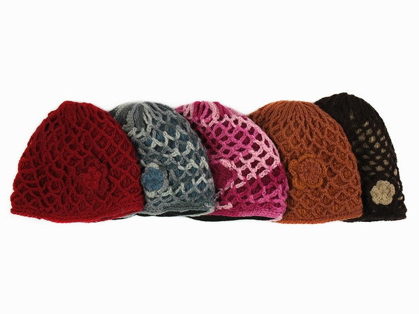 Шапка жіноча бордова вовняна Київ - фото 2