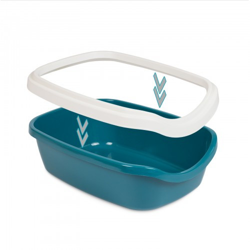 Туалет Природа Comfort M для котів ультрамарин 41х30х13,5 см Київ - фото 3