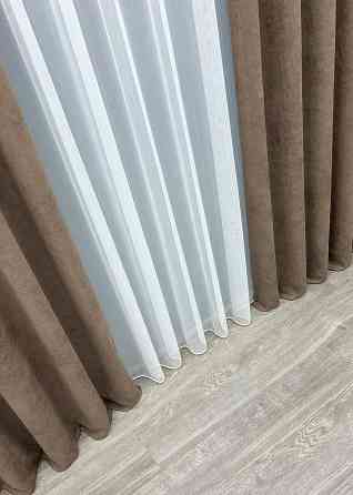 Шторна тканина мікровелюр Petek YL колір коричневий 2014ш Київ