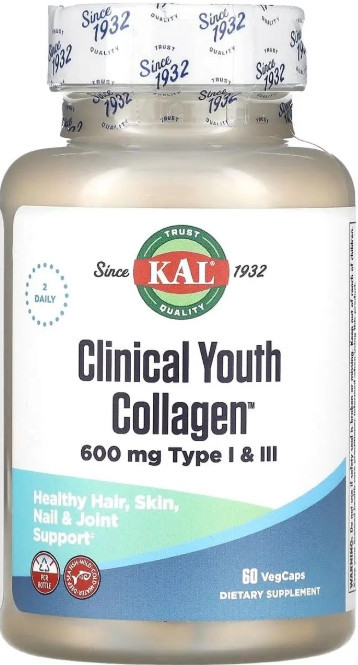 Коллаген для суставов и связок KAL Youth Collagen 60 вег капс Киев - изображение 1