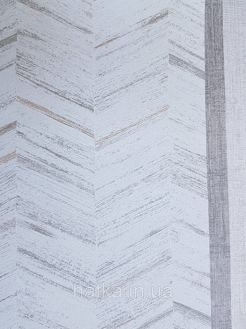 Обои  виниловые на флизелине AS creation Geo Effect 0.53х10 геометрия елочка белый серый коричневый 38309-6 Киев - изображение 2
