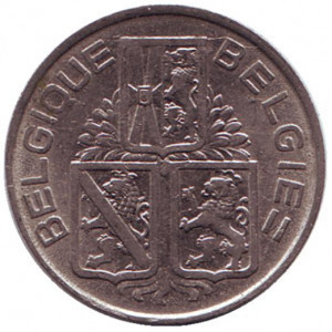 1 франк. 1939 год, Бельгия. (Belgique-Belgie) Полтава - изображение 1