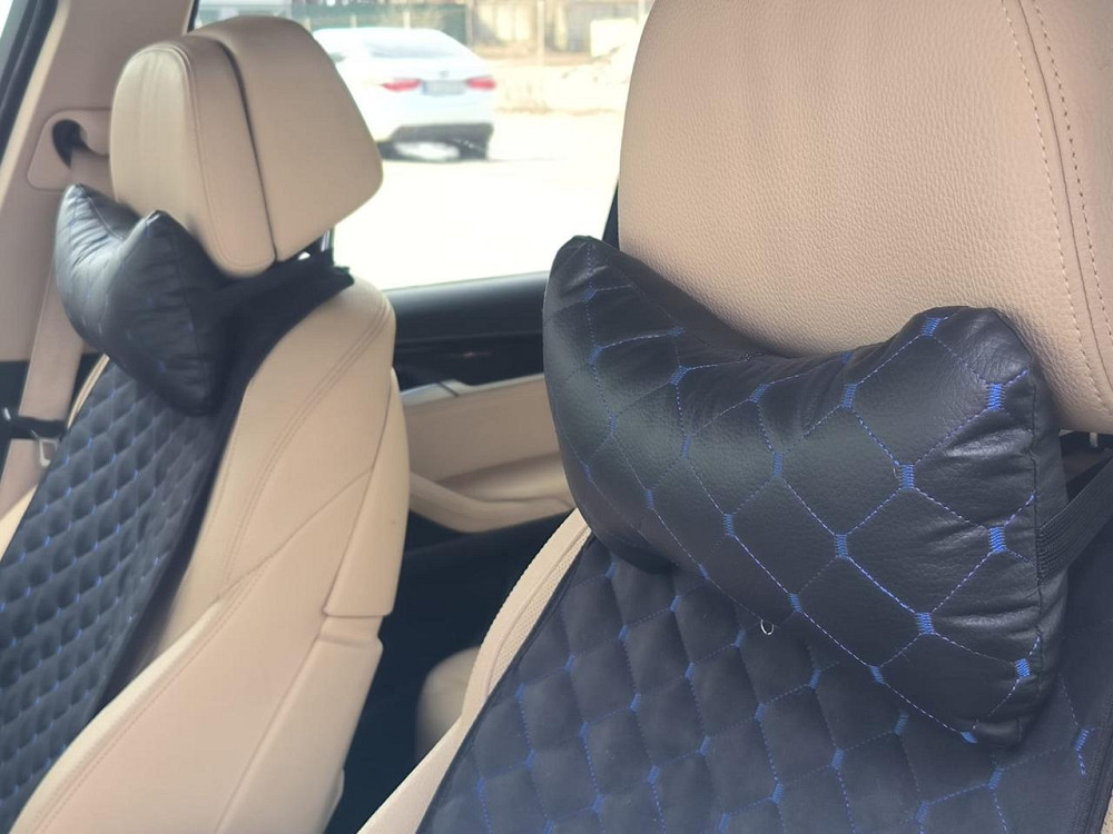 Подушка голову в авто екошкіра червоний рядок (к-кт 2 шт) під Мукачево - фото 5