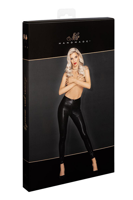 Леггинсы сексуальные со змеиным принтом S F274 Noir Handmade, черные Sex Aura Киев - изображение 10