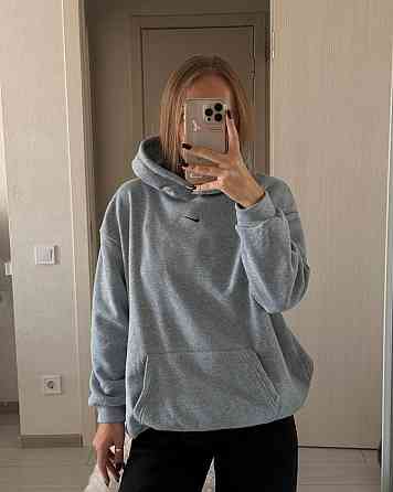 Женская базовая теплая худи трехнитка на флисе Меланж Одесса