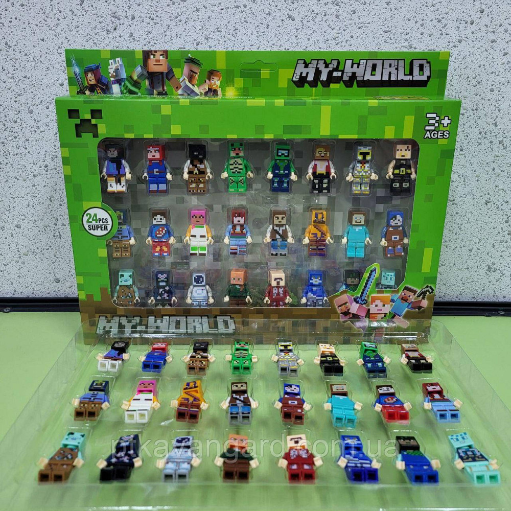 Набір фігурок Майнкрафт 24 шт 86084 Minecraft чоловічки Хмельницький - фото 2