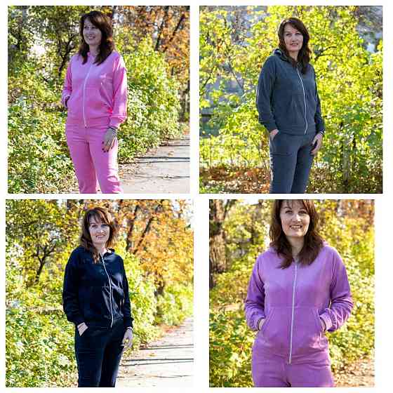 Спортивный модный костюм женский прогулочный велюровый комплект на молнии Киев