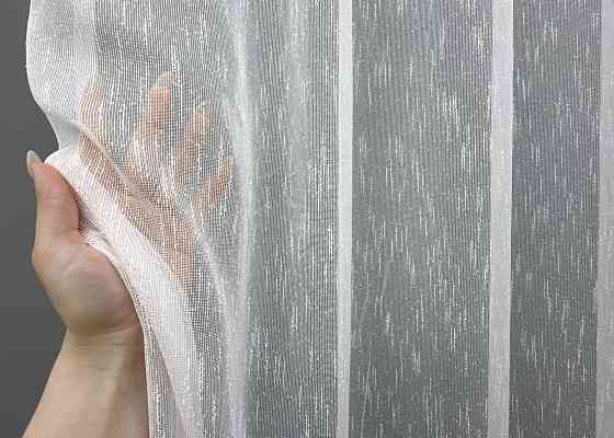 Тюль VR-Textil 1618т Лен с вышивкой белый 300х270 см (42-0578) Киев