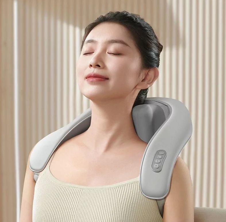 Масажер роликовий для шиї та плечей HJ188 (Сірий) Київ - фото 4