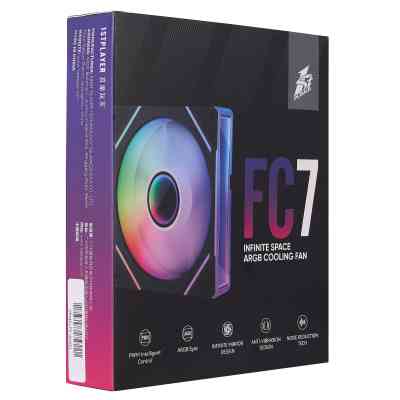 Кулер до корпусу 1stPlayer FC7 Black (FC7-BK-1IN1) Вінниця
