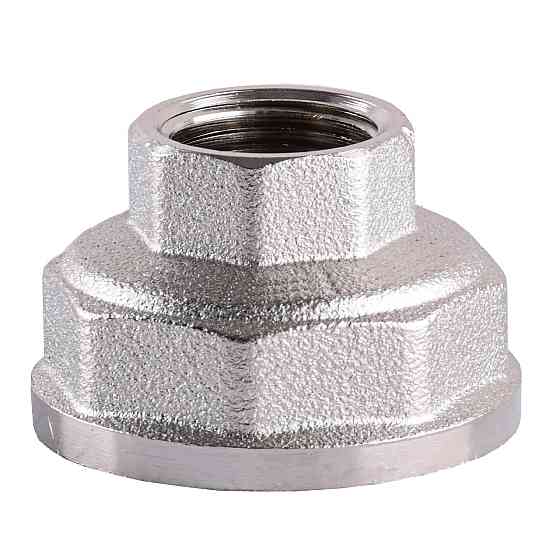 Муфта редукційна нікельована 1 1/2″ВР х 3/4″ВР штампована восьмигранна А0336А(нк) VA (000024883) Київ