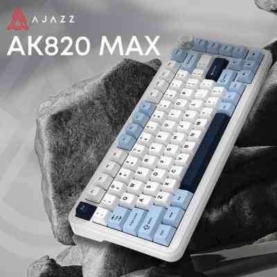 Клавіатура Ajazz AK820 MAX PLUS Daydream Switch RGB Wireless/Bluetooth/USB White (AK820MAX-DD-BWD) Вінниця