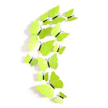 Блакитні метелики на магніті - у наборі 12шт. різних розмірів, пластик, в набір також входить скотч Київ